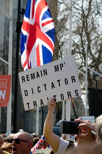 Londra'nın Brexit gün protesto — Stok fotoğraf