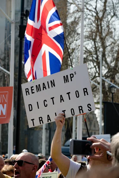 Protesta del día del Brexit en Londres —  Fotos de Stock