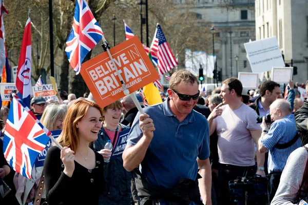 Protesto do Dia Brexit em Londres — Fotografia de Stock