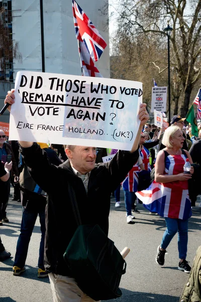 Brexit Day Protest in London — Stock Photo, Image