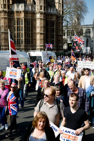 Londra'nın Brexit gün protesto — Stok fotoğraf