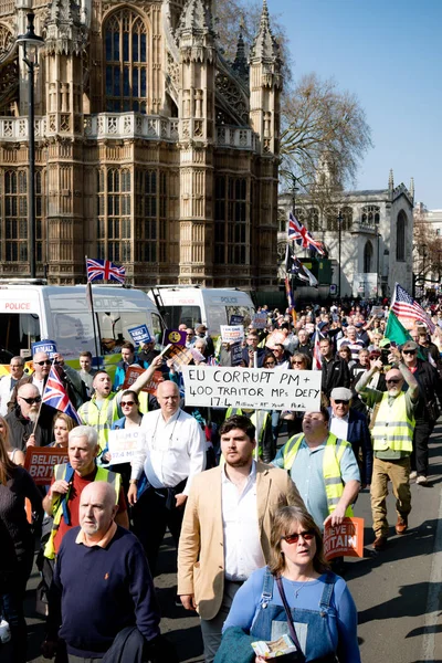 Brexit dag Protest i London — Stockfoto