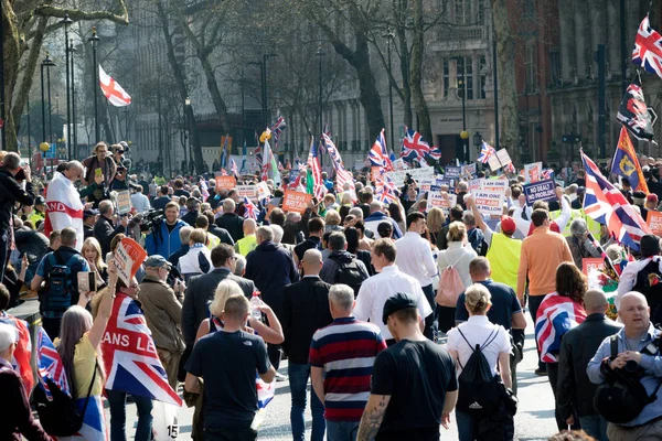伦敦的英国退欧日抗议活动 — 图库照片