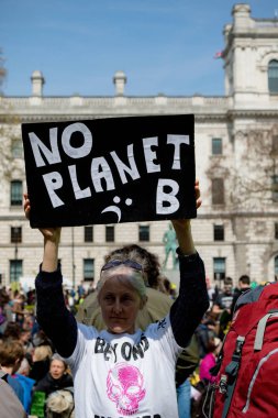 Londra'nın merkezinde exctintion İsyanı Protesto
