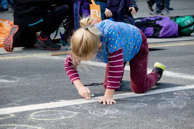 Londra'nın merkezinde exctintion İsyanı Protesto