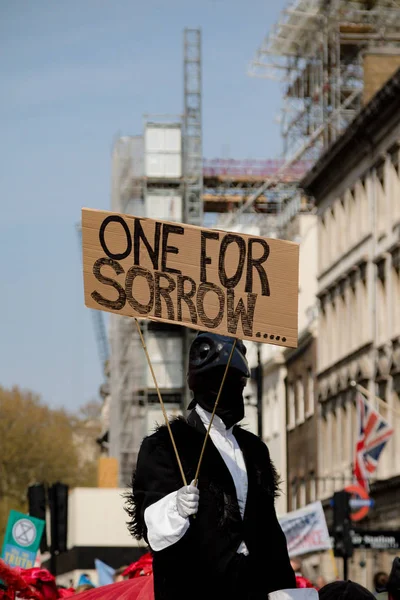 Protesto de Rebelião de Extinção no centro de Londres — Fotografia de Stock