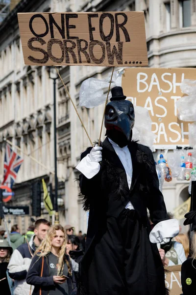 Protesto de Rebelião de Extinção no centro de Londres — Fotografia de Stock