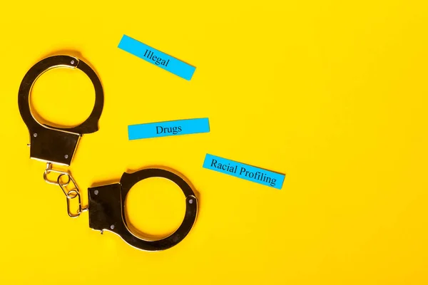 Crime Concept with handcuffs — Stock Photo, Image