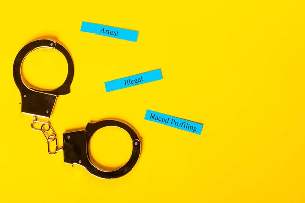 Crime Concept with handcuffs — Stock Photo, Image