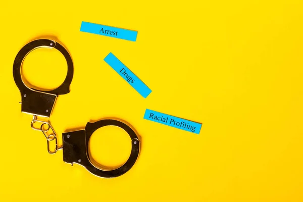 Crime Concept with handcuffs — Stock Photo, Image