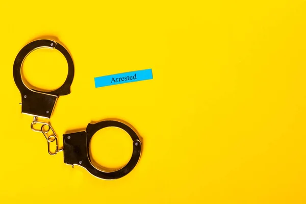 Crime Concept with handcuffs — Stock Photo, Image