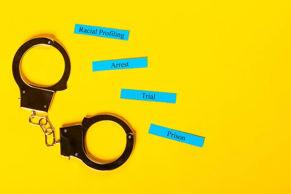 Crime Concept with handcuffs — Stock Photo, Image