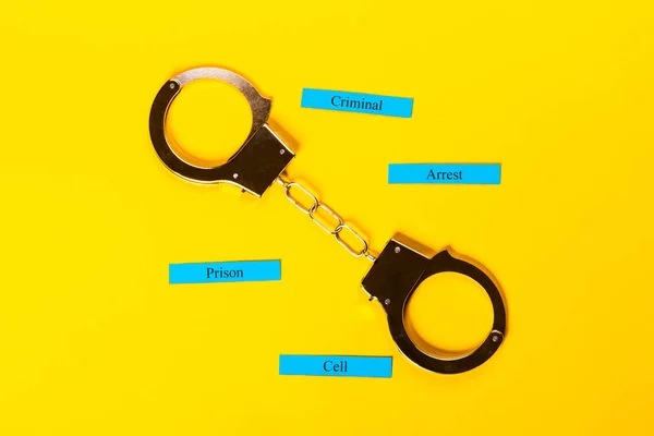 Crime Concept with handcuffs — Stock Photo, Image