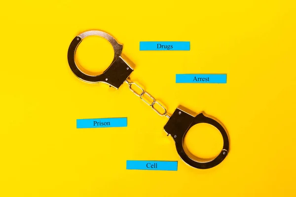 Crime Concept with handcuffs — Stock Photo, Image