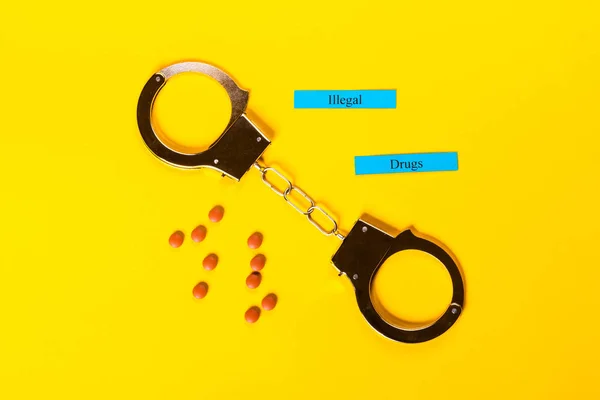 Crime Concept with handcuffs — Stock Photo, Image