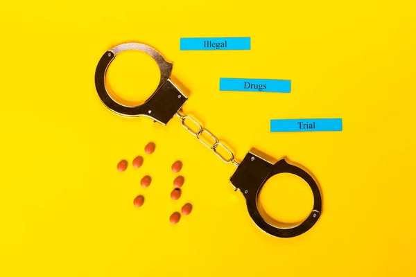 Crime Concept with handcuffs — Stock Photo, Image