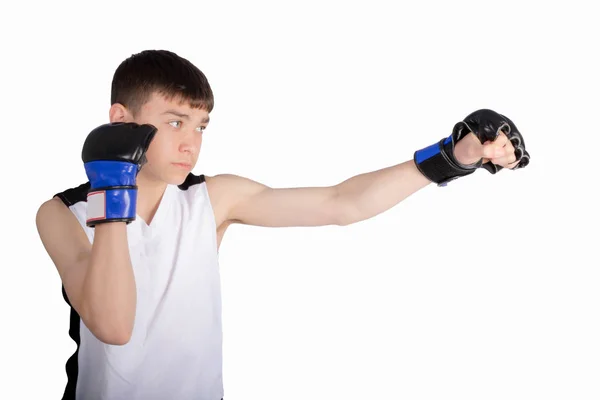 Tizenéves fiú bokszoló — Stock Fotó