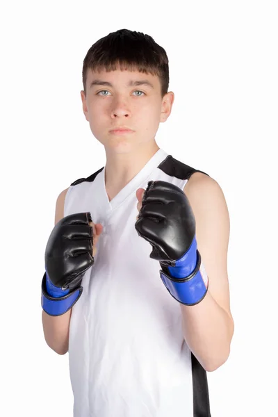 Adolescente chico boxeador — Foto de Stock