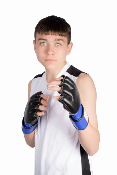Teenage pojke boxare — Stockfoto