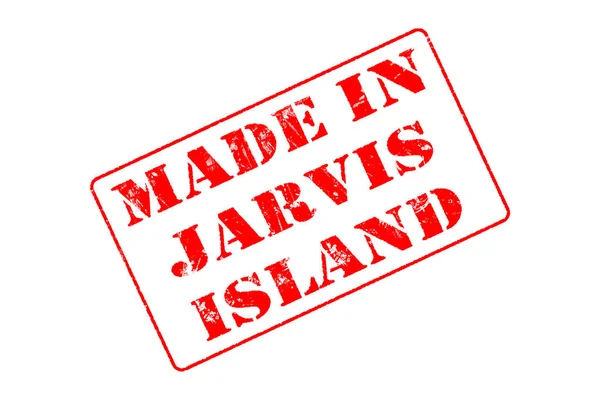 橡胶邮票与红色墨水的白色背景概念阅读在贾维斯岛 — 图库照片