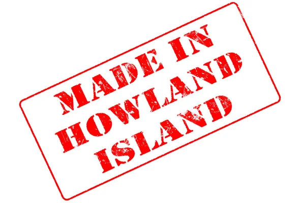 橡胶邮票与红色墨水的白色背景概念阅读在豪兰岛 — 图库照片
