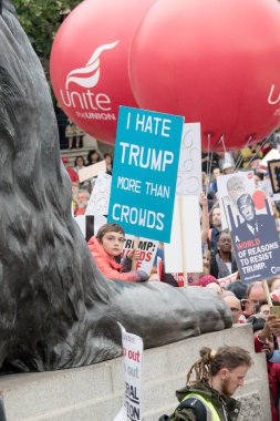 Londra'nın merkezinde Anti Donald Trump Protestocular