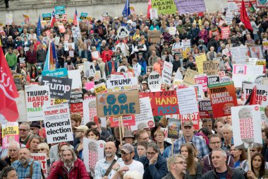Londra'nın merkezinde Anti Donald Trump Protestocular