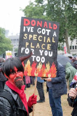 Londra'nın merkezinde Anti Donald Trump Protestocular
