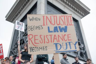 Londra'nın merkezinde Anti Donald Trump Protestocular