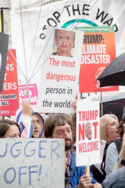 Londra'nın merkezinde Anti Donald Trump Protestocular