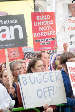 Londra'nın merkezinde Anti Donald Trump Protestocular