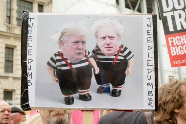 Londra'nın merkezinde Anti Donald Trump Protestocular
