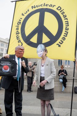 Londra'nın merkezinde Anti Donald Trump Protestocular
