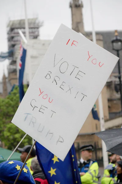 Manifestantes anti Donald Trump en el centro de Londres —  Fotos de Stock