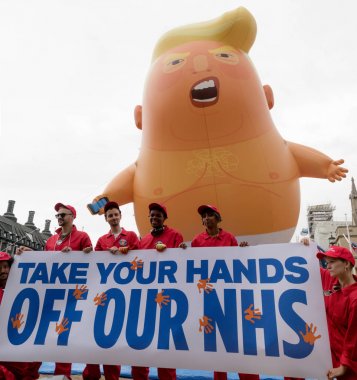 Londra'nın merkezinde Anti Donald Trump Protestocular