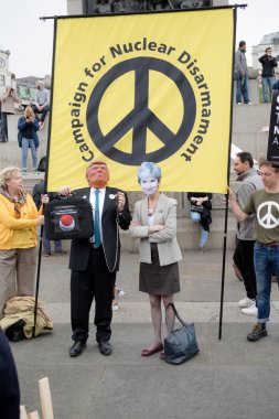 Londra'nın merkezinde Anti Donald Trump Protestocular
