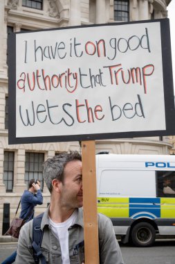Londra'nın merkezinde Anti Donald Trump Protestocular