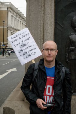 Londra'nın merkezinde Anti Donald Trump Protestocular