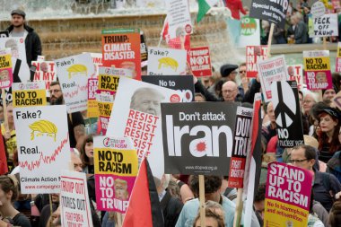 Londra'nın merkezinde Anti Donald Trump Protestocular