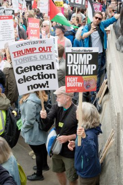 Londra'nın merkezinde Anti Donald Trump Protestocular