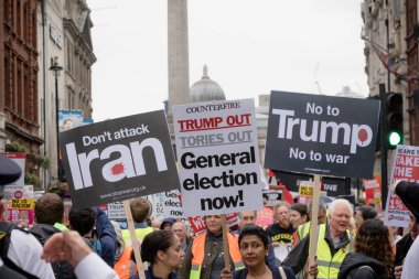 Londra'nın merkezinde Anti Donald Trump Protestocular