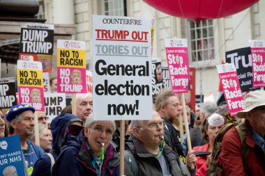 Londra'nın merkezinde Anti Donald Trump Protestocular