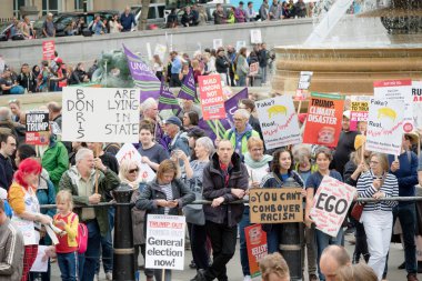 Londra'nın merkezinde Anti Donald Trump Protestocular