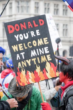 Londra'nın merkezinde Anti Donald Trump Protestocular