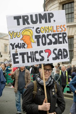Londra'nın merkezinde Anti Donald Trump Protestocular