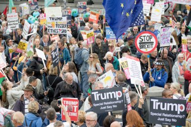 Londra'nın merkezinde Anti Donald Trump Protestocular