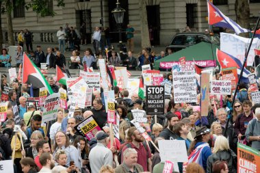 Londra'nın merkezinde Anti Donald Trump Protestocular