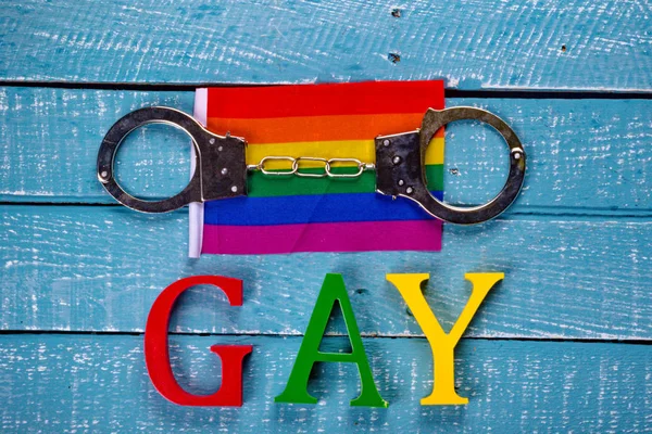 Foto von oben nach unten von Gay Pride Konzept — Stockfoto