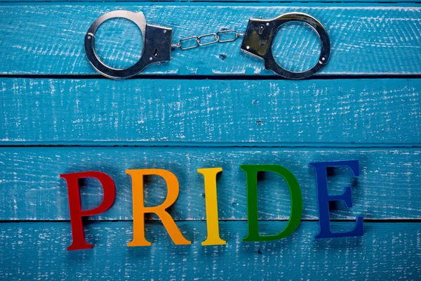 Uppifrån och ned foto av Gay Pride Concept — Stockfoto