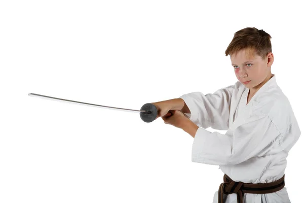 Teenage Boy gör Martial Arts — Stockfoto